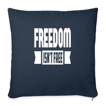La liberté n’est pas gratuite - Housse de coussin décorative 45 x 45 cm - bleu marine - Devant