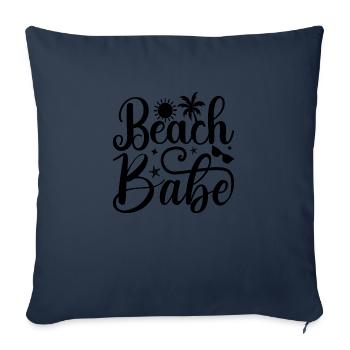 Beach Babe - Housse de coussin décorative 45 x 45 cm - bleu marine - Devant