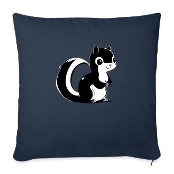 Écureuil - Housse de coussin décorative 45 x 45 cm - bleu marine - Devant