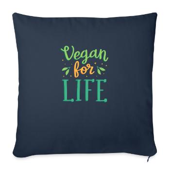 Vegan fürs Leben - Sofakissenbezug 45 x 45 cm - Navy - Vorne