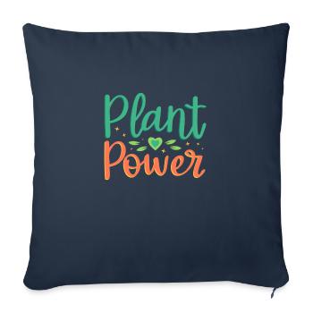 Pouvoir des plantes - Housse de coussin décorative 45 x 45 cm - bleu marine - Devant
