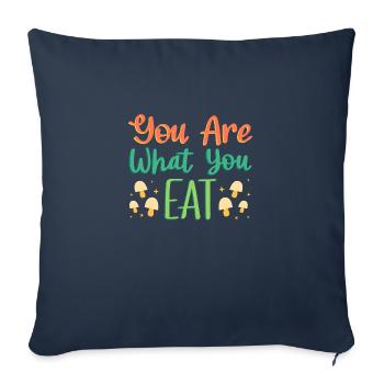 You are what you eat vegan - Sofa pillowcase 17,3'' x 17,3'' (45 x 45 cm) - navy - Front