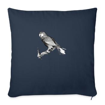 Budgerigar Bird owner Bird cockatiel - Sofa pillowcase 17,3'' x 17,3'' (45 x 45 cm) - navy - Front