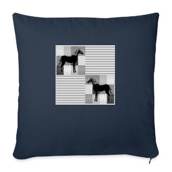 Horse - Sofa pillowcase 17,3'' x 17,3'' (45 x 45 cm) - navy - Front
