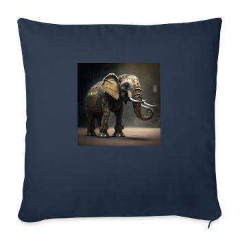 Elefant in Kenia - Sofakissenbezug 45 x 45 cm - Navy - Vorne