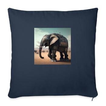 Elefant in Kenia 2 - Sofakissenbezug 45 x 45 cm - Navy - Vorne