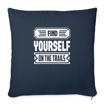 Find Yourself On The Trails - Sofa pillowcase 17,3'' x 17,3'' (45 x 45 cm) - navy - Front