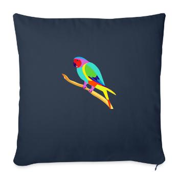 Bird owner Budgerigar Bird Cockatiel - Sofa pillowcase 17,3'' x 17,3'' (45 x 45 cm) - navy - Front