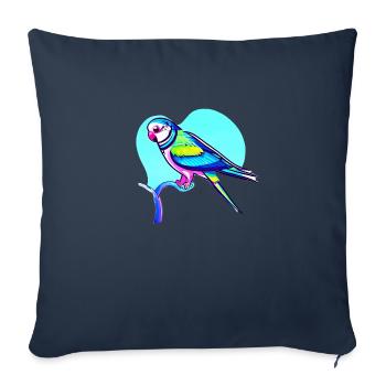 Budgerigar Bird Cockatiel Bird Owner - Sofa pillowcase 17,3'' x 17,3'' (45 x 45 cm) - navy - Front