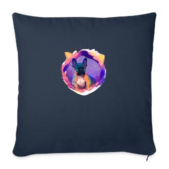 Dog Dog Owner Dog Owner Bulldog Dogs - Sofa pillowcase 17,3'' x 17,3'' (45 x 45 cm) - navy - Front