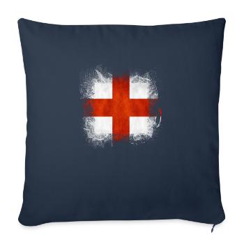 Angleterre Royaume-Uni Londres Anglais britannique Royaume-Uni - Housse de coussin décorative 45 x 45 cm - bleu marine - Devant
