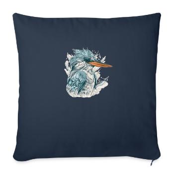 Kingfisher fermer - Housse de coussin décorative 45 x 45 cm - bleu marine - Devant