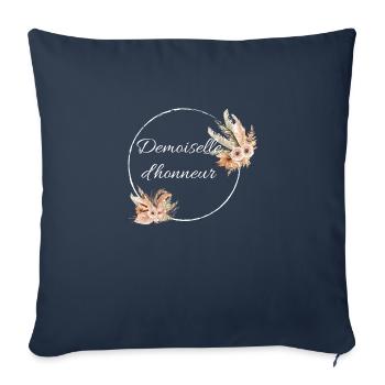 Demoiselle d'honneur - Housse de coussin décorative 45 x 45 cm - bleu marine - Devant