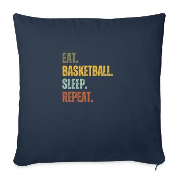 EAT BASKETBALL SLEEP REPEAT - Sofa pillowcase 17,3'' x 17,3'' (45 x 45 cm) - navy - Front