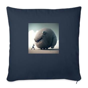 Weird Up Goes Down - Sofa pillowcase 17,3'' x 17,3'' (45 x 45 cm) - navy - Front