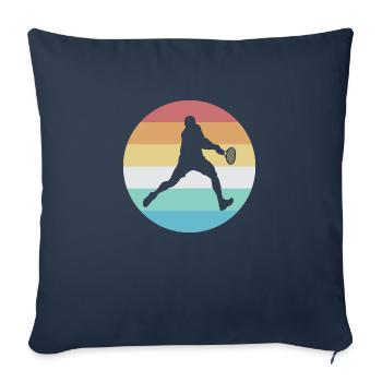 Tennis Sports Match de tennis Dicton - Housse de coussin décorative 45 x 45 cm - bleu marine - Devant