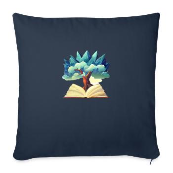 Reader Book Lovers Book Books Reading Gift - Sofa pillowcase 17,3'' x 17,3'' (45 x 45 cm) - navy - Front