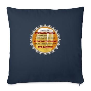 MILK IS MORE - Sofa pillowcase 17,3'' x 17,3'' (45 x 45 cm) - navy - Front