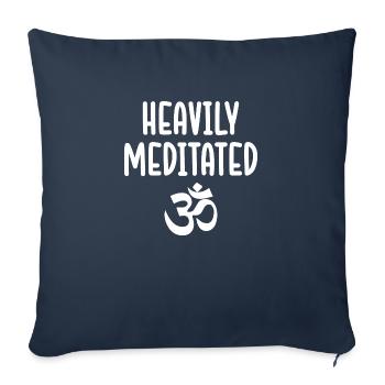 Yoga Gift for Yogis Meditation Gift Idea Om - Sofa pillowcase 17,3'' x 17,3'' (45 x 45 cm) - navy - Front