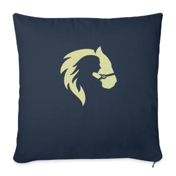 Optical illusion art psychadelic retro forms - Sofa pillowcase 17,3'' x 17,3'' (45 x 45 cm) - navy - Front