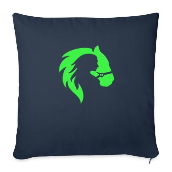 Optical illusion art psychadelic retro forms - Sofa pillowcase 17,3'' x 17,3'' (45 x 45 cm) - navy - Front