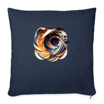 Future Blume - Sofakissenbezug 45 x 45 cm - Navy - Vorne
