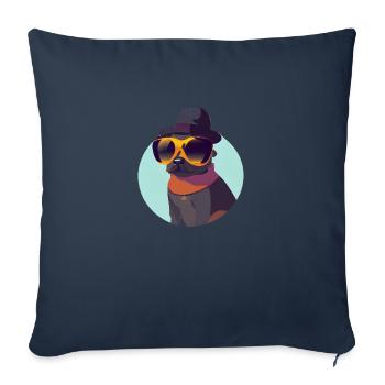 Dog Dog Owner Dogs Terrier Dog Owner - Sofa pillowcase 17,3'' x 17,3'' (45 x 45 cm) - navy - Front