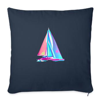 Sailing Sailing Sailboat Sailing Ship Sailors - Sofa pillowcase 17,3'' x 17,3'' (45 x 45 cm) - navy - Front