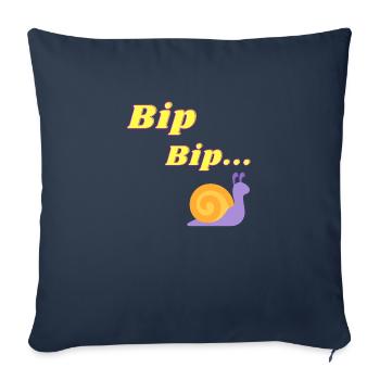 Impression Bip Bip - Des designs amusants - Housse de coussin décorative 45 x 45 cm - bleu marine - Devant