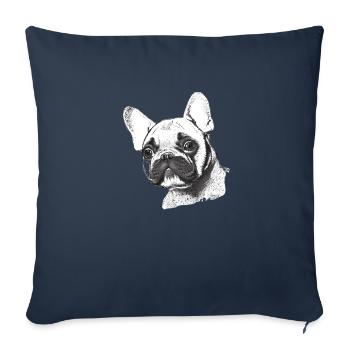 dog owner dogs bulldog dog dog owner - Sofa pillowcase 17,3'' x 17,3'' (45 x 45 cm) - navy - Front