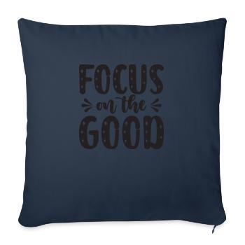 Focus on the Good - Sofa pillowcase 17,3'' x 17,3'' (45 x 45 cm) - navy - Front
