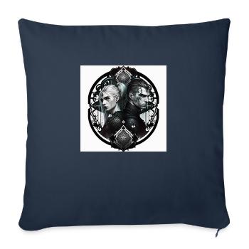 couple - Housse de coussin décorative 45 x 45 cm - bleu marine - Devant
