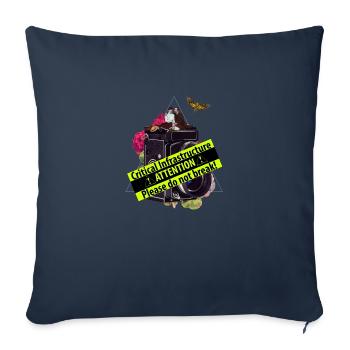 Die Videokamera als Kritische Infrastruktur - Sofakissenbezug 45 x 45 cm - Navy - Vorne