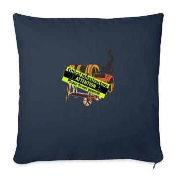 Der Smoker ist eine Kritische Infrastruktur - Sofakissenbezug 45 x 45 cm - Navy - Vorne
