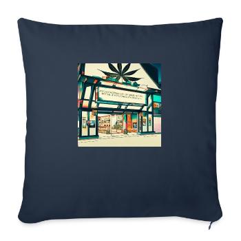 Club Weed moderne - Housse de coussin décorative 45 x 45 cm - bleu marine - Devant