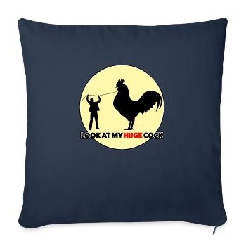 Look at my HUGE COCK. - Sofa pillowcase 17,3'' x 17,3'' (45 x 45 cm) - navy - Front