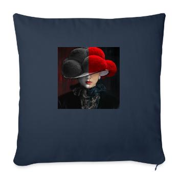 Bollenhut Lady Black - Red - Sofa pillowcase 17,3'' x 17,3'' (45 x 45 cm) - navy - Front