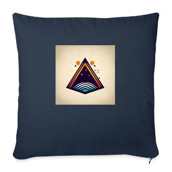 Space Dreieck - Sofakissenbezug 45 x 45 cm - Navy - Vorne