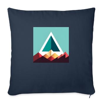 triangle abstrait - Housse de coussin décorative 45 x 45 cm - bleu marine - Devant