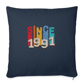Since 1991 retro - Sofa pillowcase 17,3'' x 17,3'' (45 x 45 cm) - navy - Front