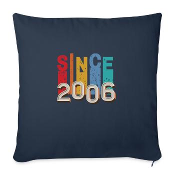 Since 2006 retro - Sofa pillowcase 17,3'' x 17,3'' (45 x 45 cm) - navy - Front