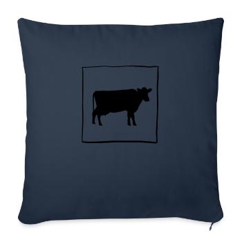 Kuh 1 - Sofakissenbezug 45 x 45 cm - Navy - Vorne