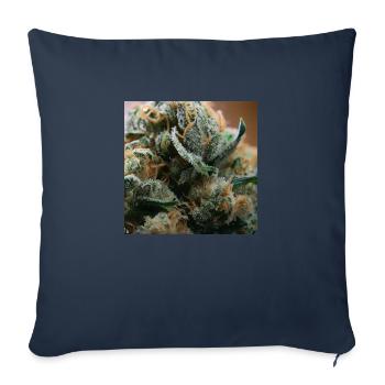 Cannabis Blüten Design Für jeden Legalisierung2023 - Sofakissenbezug 45 x 45 cm - Navy - Vorne