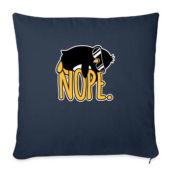 Non. Penguin Citation Funny Lazy Sunglasses Cool - Housse de coussin décorative 45 x 45 cm - bleu marine - Devant