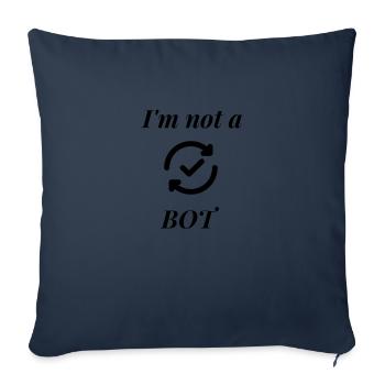 Bot de internet - Housse de coussin décorative 45 x 45 cm - bleu marine - Devant