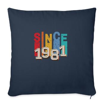 Seit 1981 retro - Sofakissenbezug 45 x 45 cm - Navy - Vorne