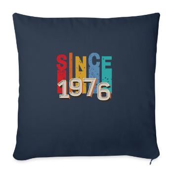 Since 1976 retro - Housse de coussin décorative 45 x 45 cm - bleu marine - Devant