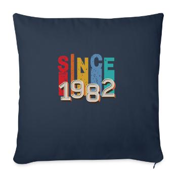 Seit 1982 retro - Sofakissenbezug 45 x 45 cm - Navy - Vorne