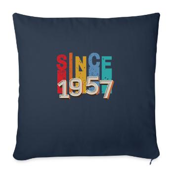 Since 1957 retro - Housse de coussin décorative 45 x 45 cm - bleu marine - Devant