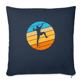 Mountaineering Bouldering Retro Climbing Climber - Sofa pillowcase 17,3'' x 17,3'' (45 x 45 cm) - navy - Front